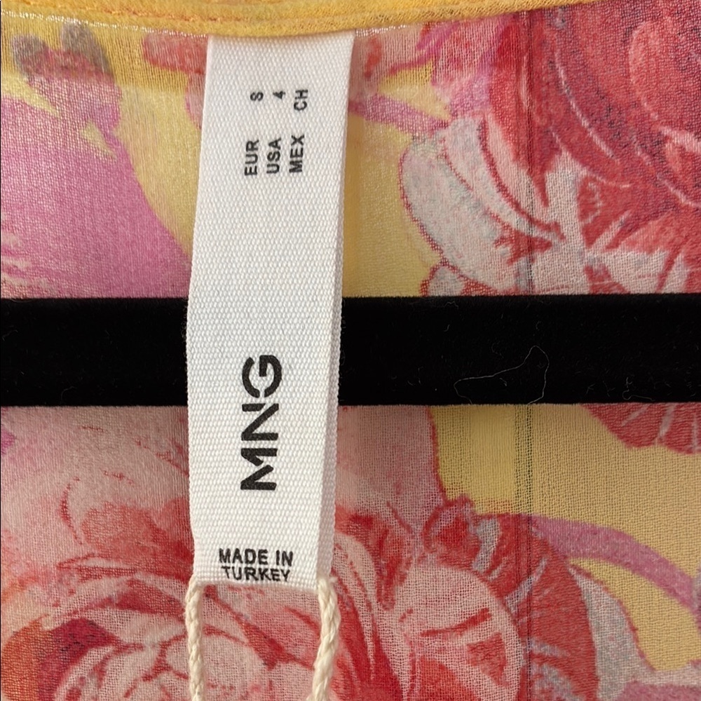 Mango Yellow Flutter Sleeve Wrap Blouse - Picture 7 of 9